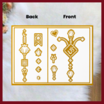 Rashmika mehndi design Stencil Premium Mehndi Stencil | Back & Front | D4 Golden